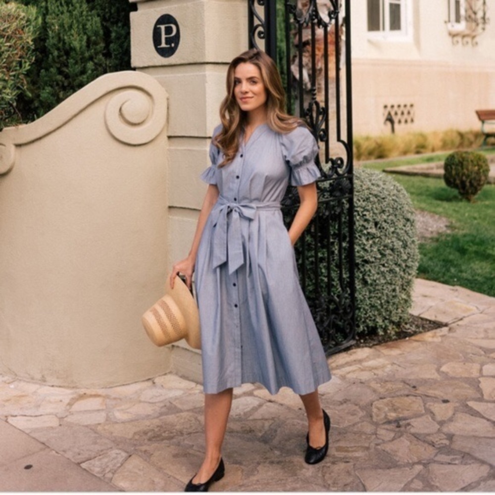 Gal Meets Glam Daisy Button Down Midi Dress